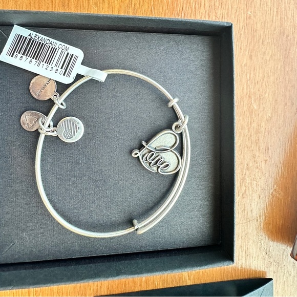 NWT Alex and Ani ‘Love' Charm Bracelet - Picture 2 of 8